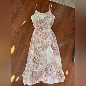 NWT Love Stitch Floral Beige and Pink Dress